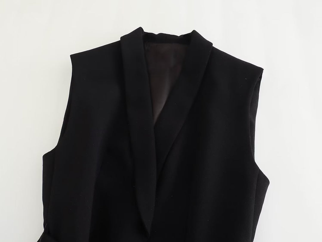 tailored sleeveless vest & wide-leg trousers set – VÉRA