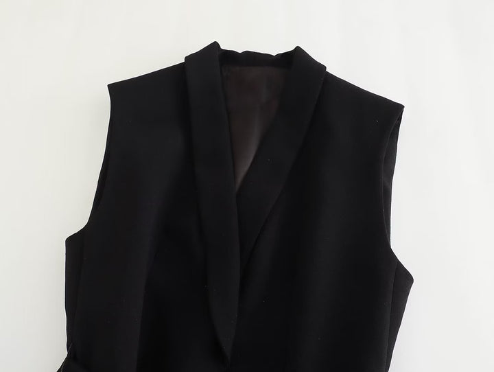 tailored sleeveless vest & wide-leg trousers set – VÉRA