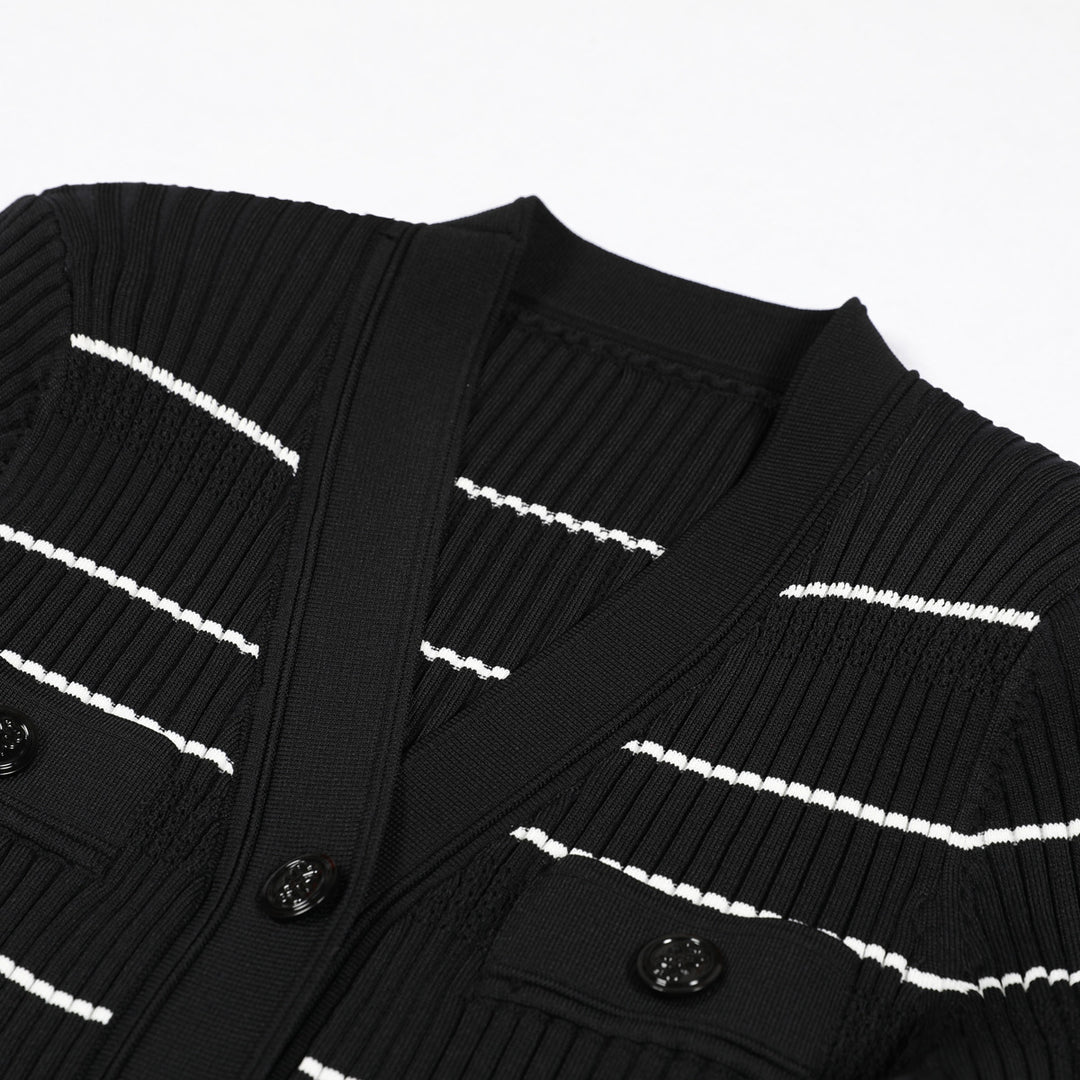 Geplooide top met uitlopende mouwen en maxi-rok set met tailleband – Rosiny 