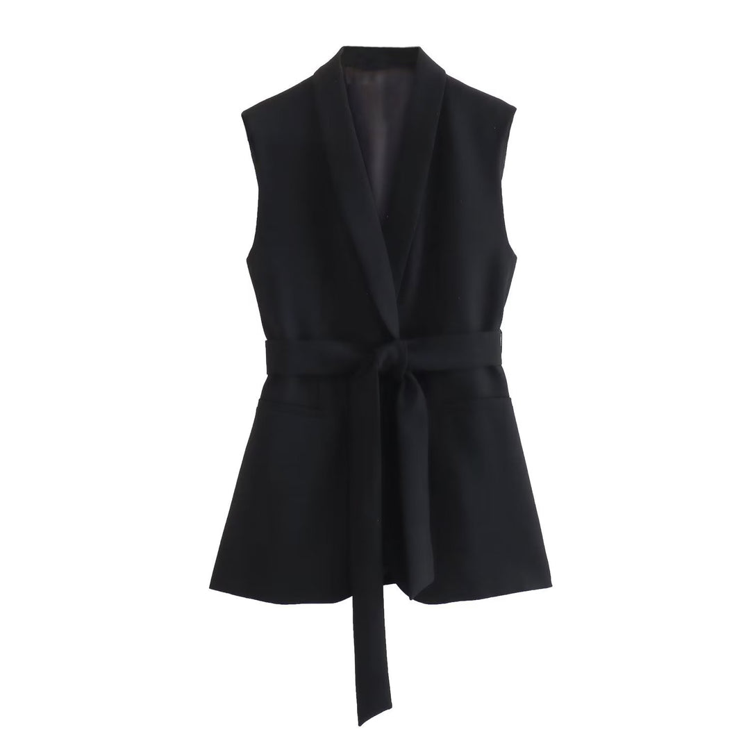 tailored sleeveless vest & wide-leg trousers set – VÉRA