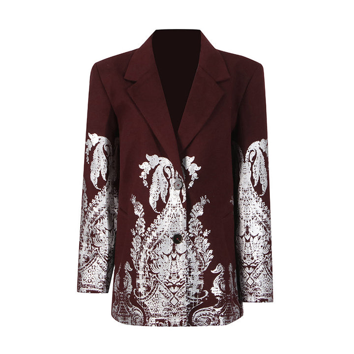 tailored blazer with baroque jacquard detailing – RAVENNA