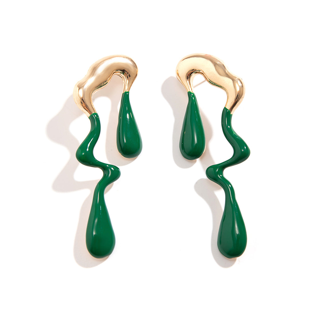 Dubbelgelaagde gestructureerde hoepeloorbellen met gegraveerd detail – Akoma 