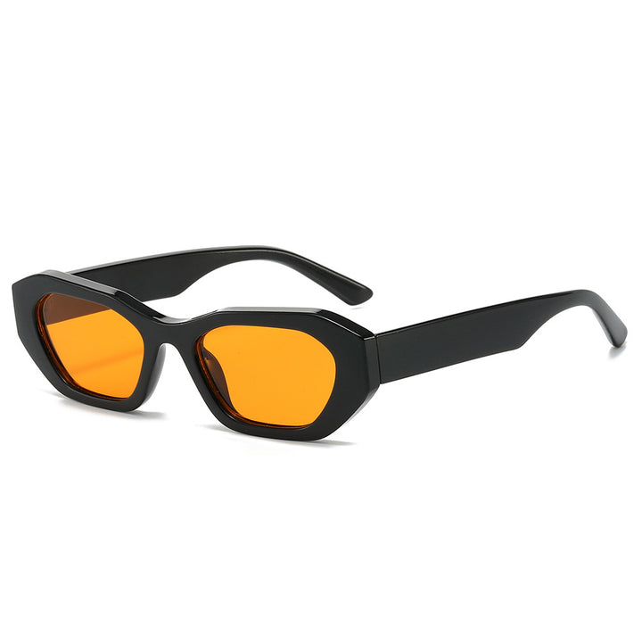 oval frame acetate sunglasses with thick temples - NOZDA