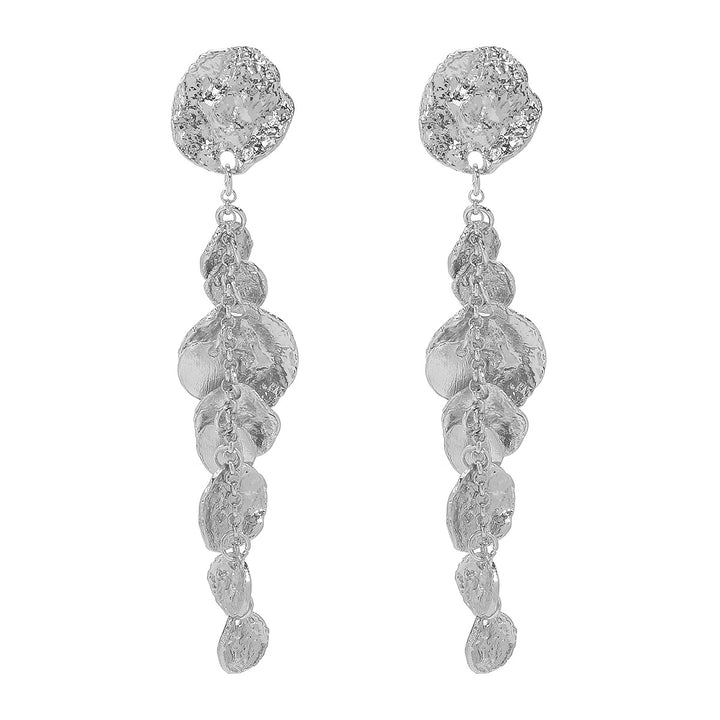 Dubbelgelaagde gestructureerde hoepeloorbellen met gegraveerd detail – Akoma 