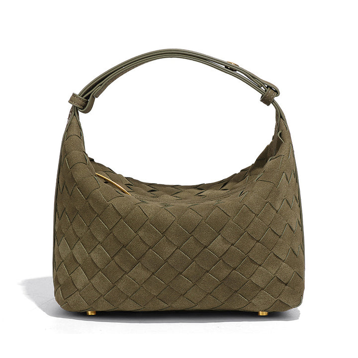 Chocolate Woven Hobo Shoulder Bag – MONETTA