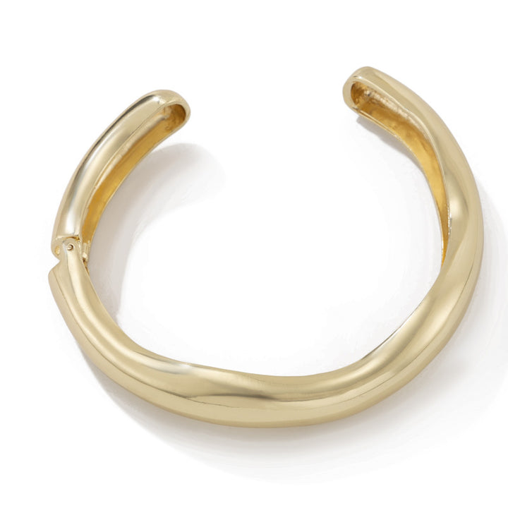 Bold metallic choker with wave detail - Nertu