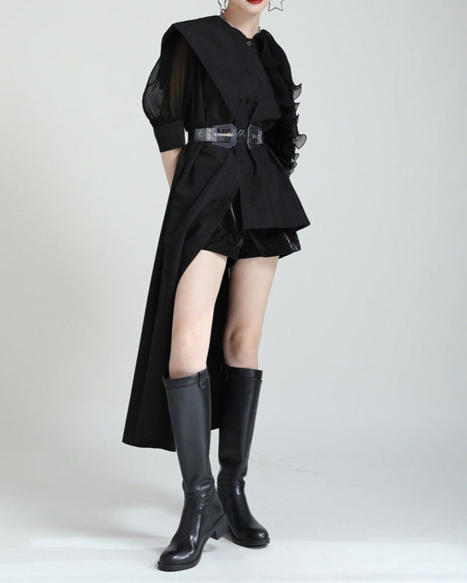 Dubbelgelaagde gestructureerde hoepeloorbellen met gegraveerd detail – Akoma 