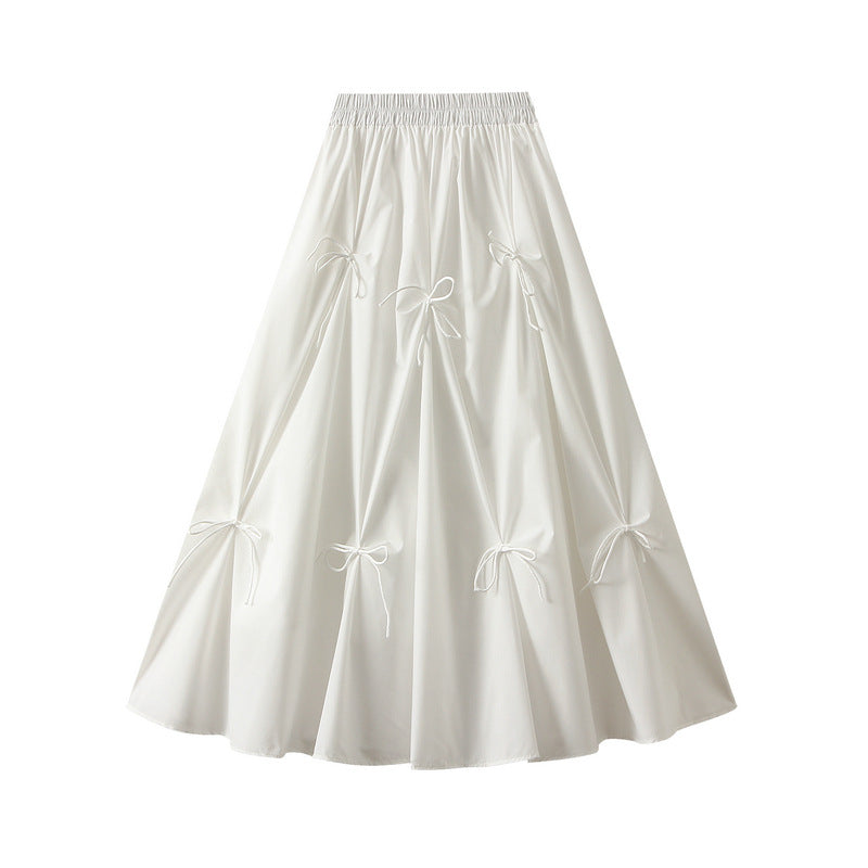 midi skirt with gathered bow detailing – FERA