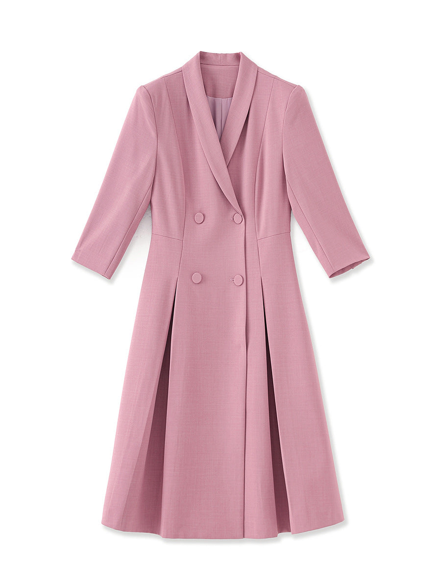 فستان بليزر مزدوج الصدر مع تنورة مطوية - لوناز