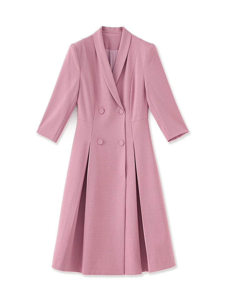 فستان بليزر مزدوج الصدر مع تنورة مطوية - لوناز