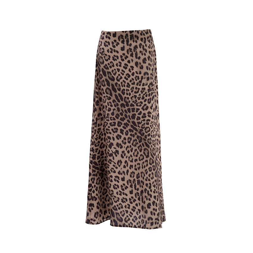 Leopard Print Satin Maxi Skirt – SAVANNA