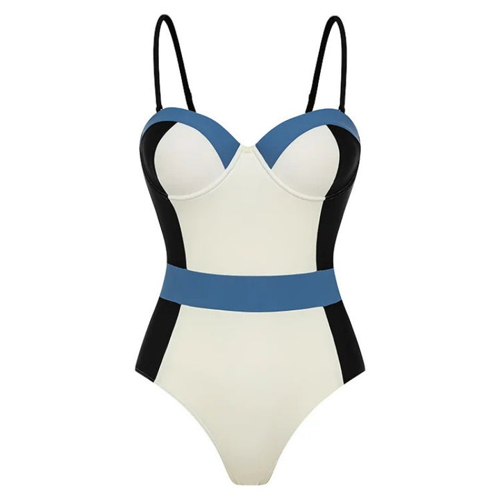 colorblock contour one-piece swimsuit – OCEAN