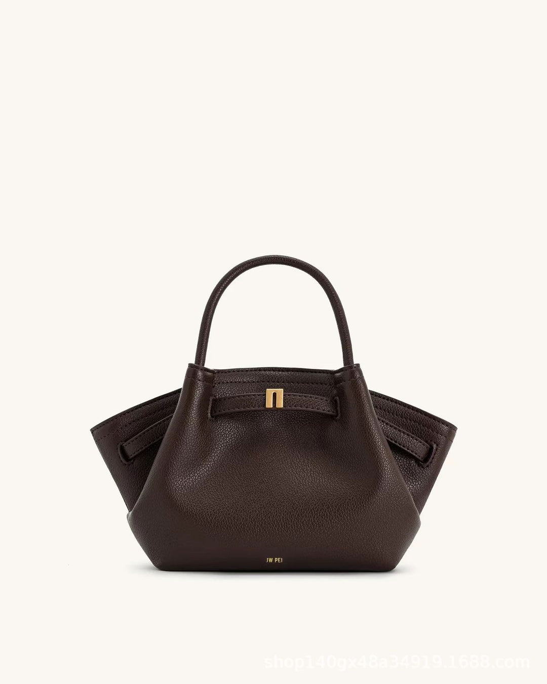 structured mini tote bag with folded side panels – VERA