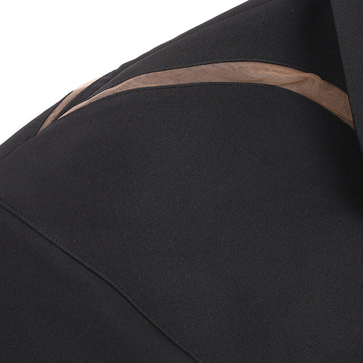 Plissiertes Oberteil mit ausgestellten Ärmeln und Maxirock-Set mit Taillengürtel – Rosiny 