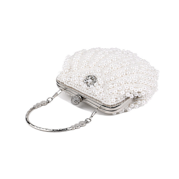 beaded pearl clutch with crystal clasp - RoviL