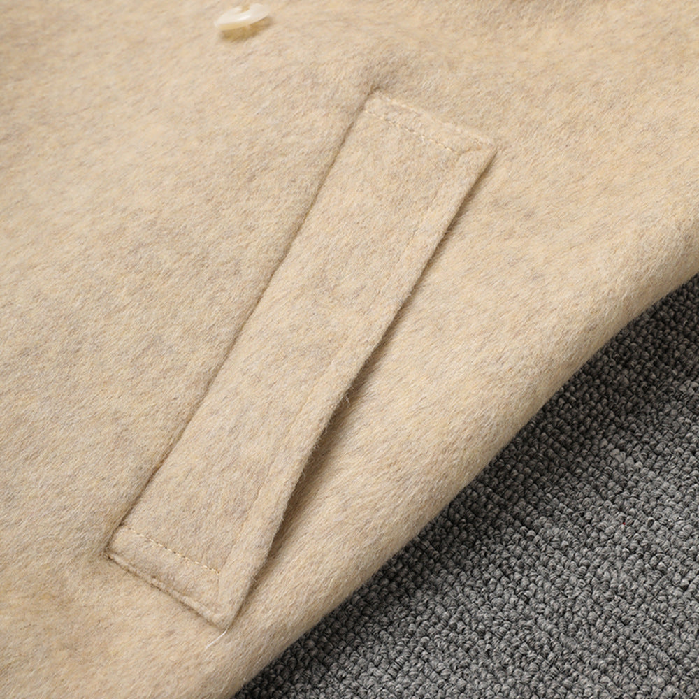 oversized belted wool coat – NOIR