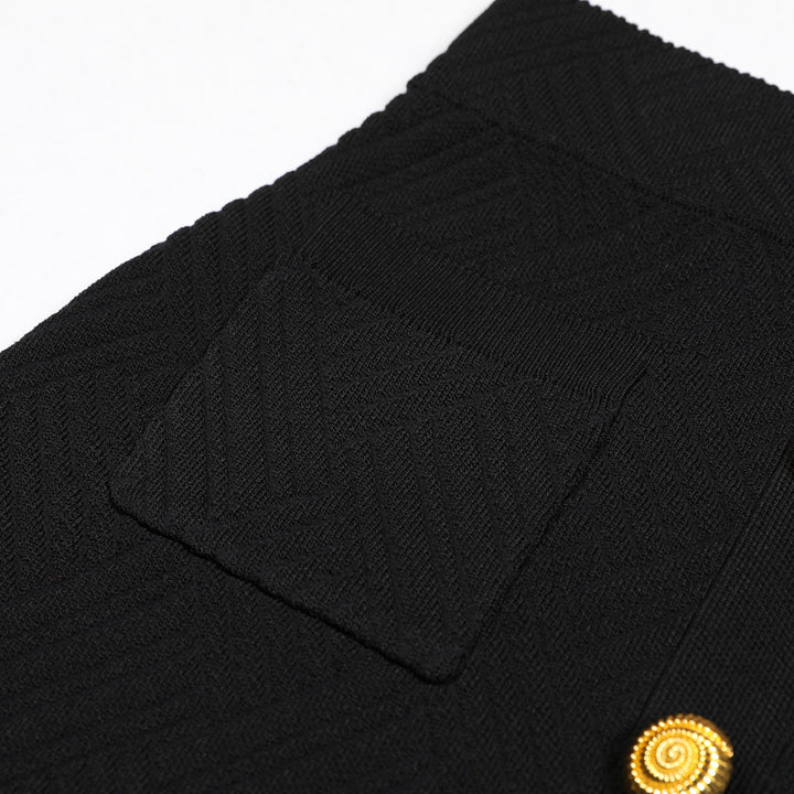 Geplooide top met uitlopende mouwen en maxi-rok set met tailleband – Rosiny 