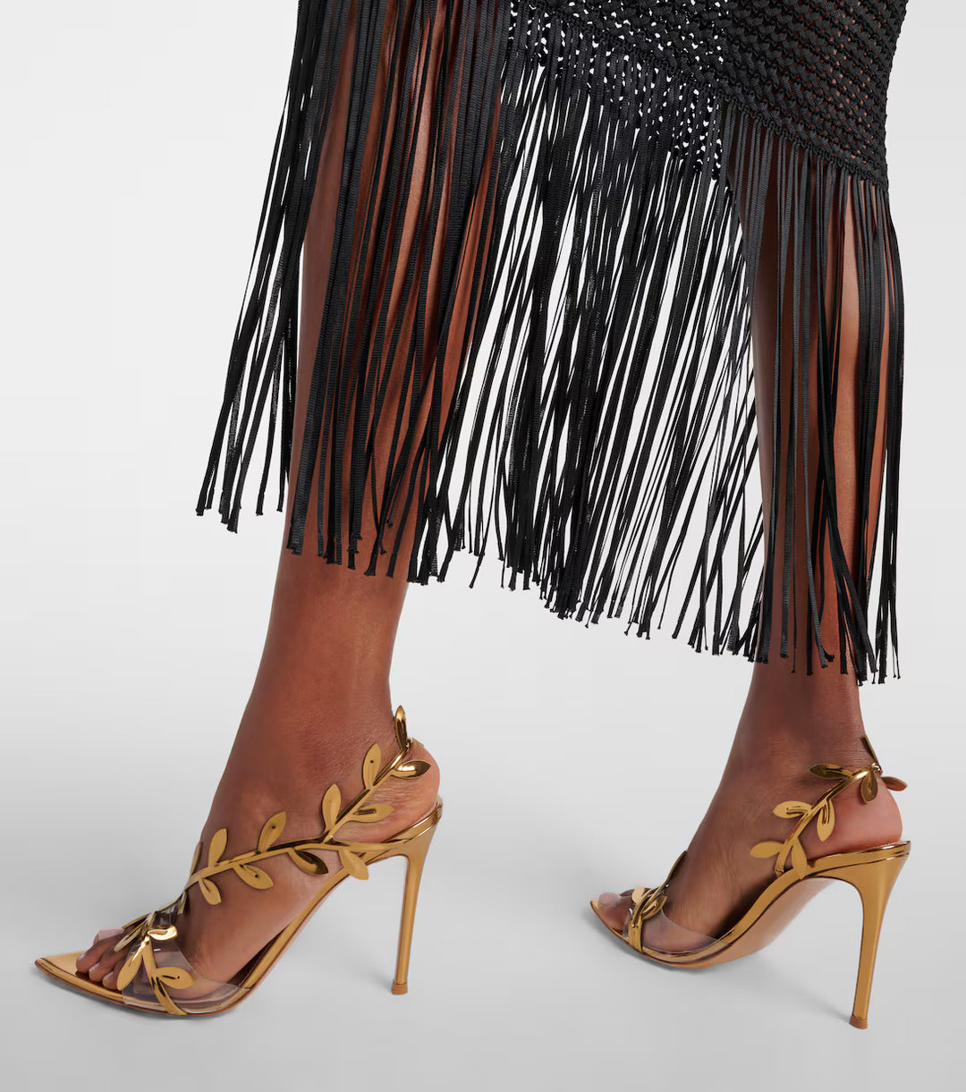 Geplooide top met uitlopende mouwen en maxi-rok set met tailleband – Rosiny 