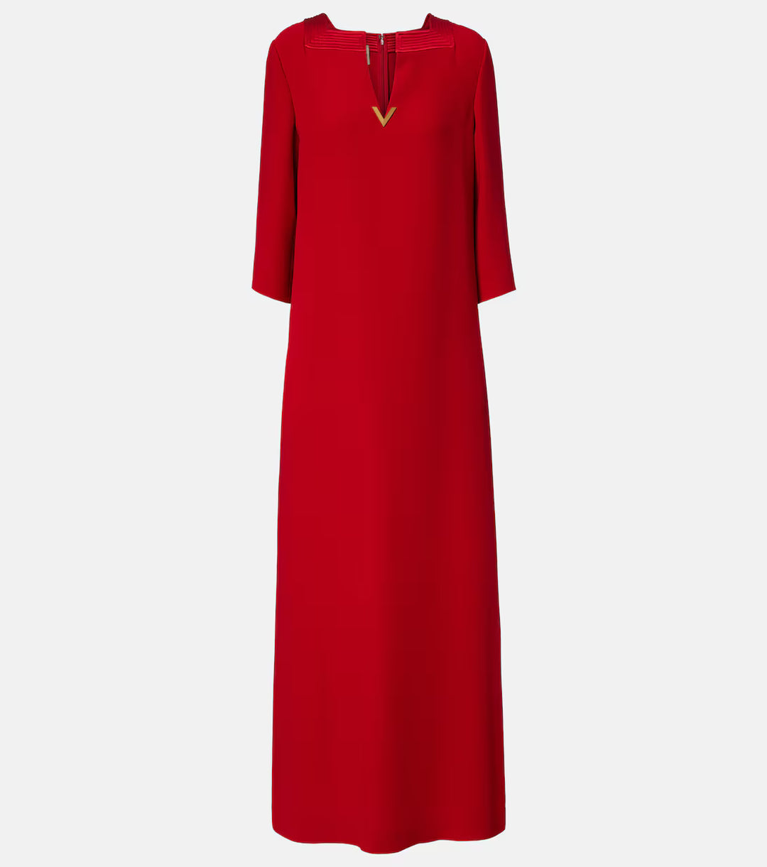 Red Minimalist Maxi Dress - Scarlet
