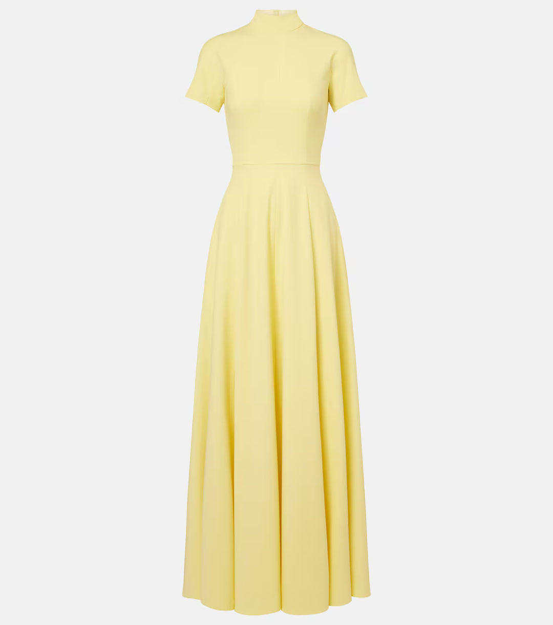 Butter Yellow High-Neck Maxi Dress - Soleil
