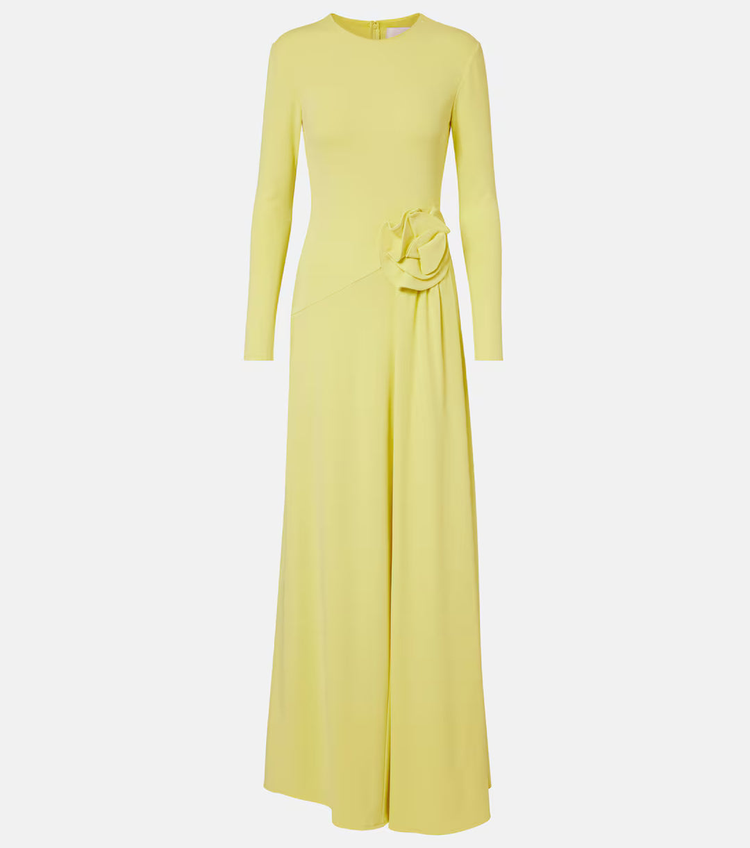 Butter Yellow Floral Waist Maxi Dress - Soleil