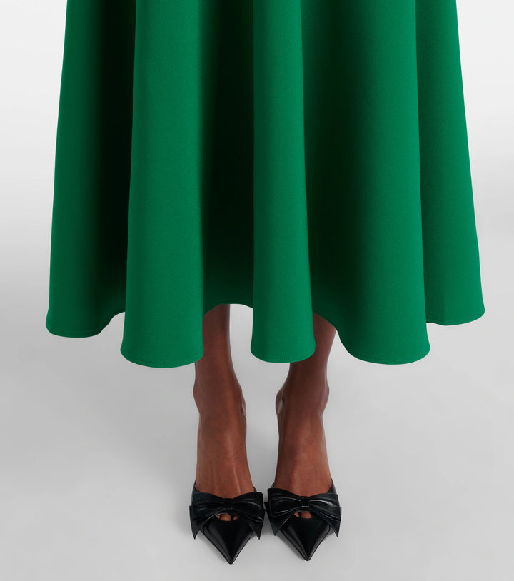 Emerald Asymmetric Neck Midi Dress - Verona