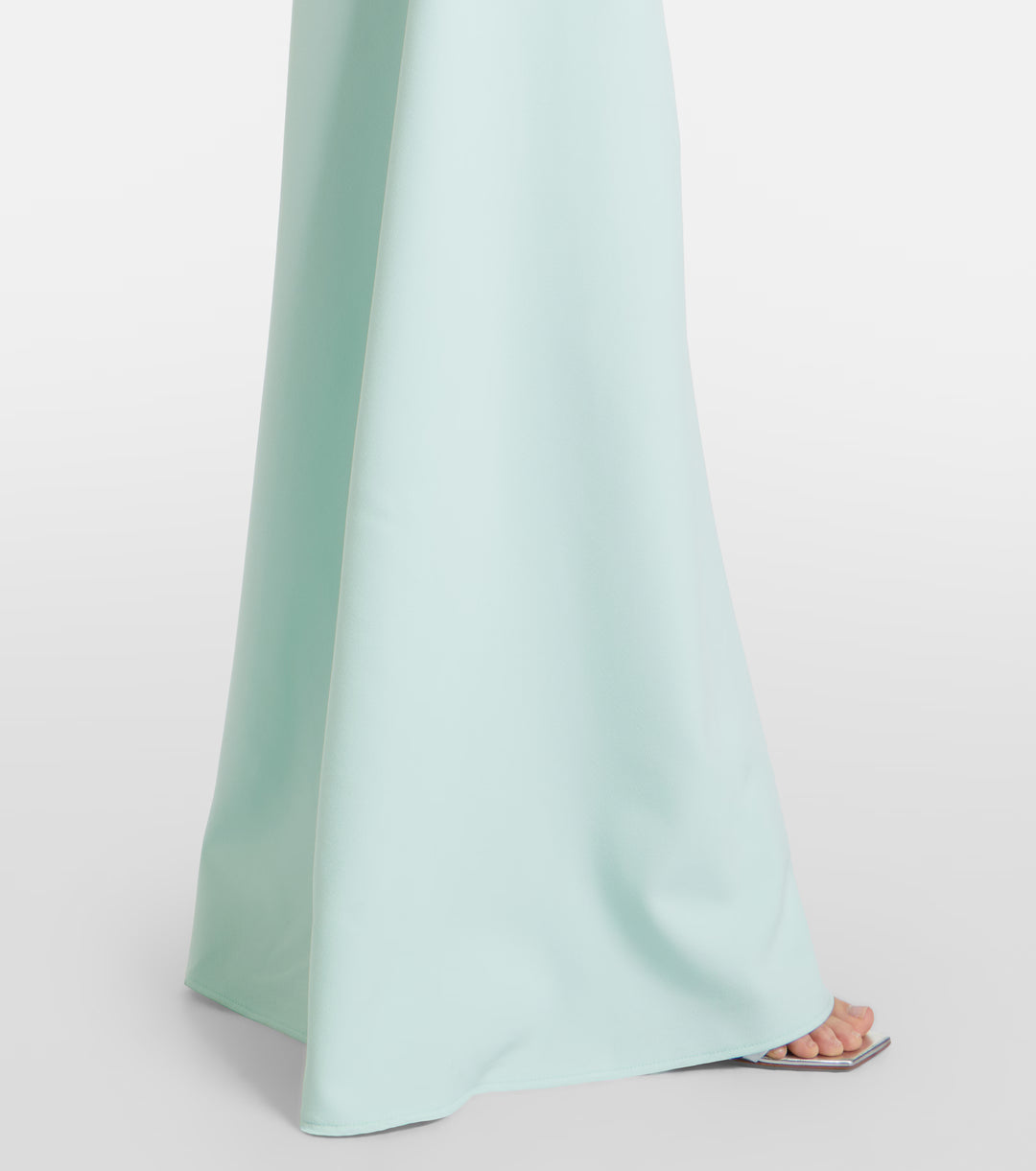 Mint Green Asymmetric Neck Maxi Dress - Celeste