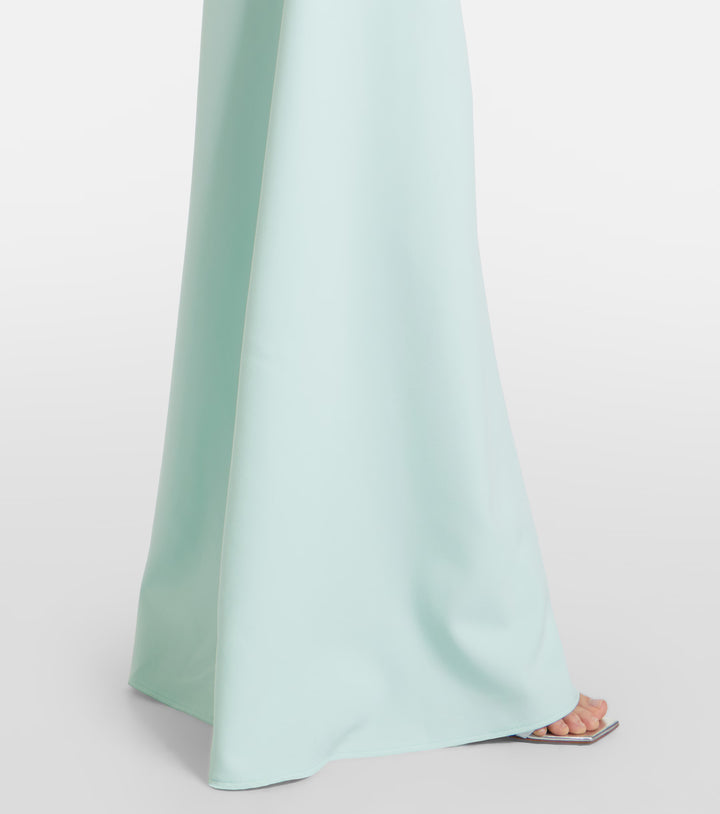 Mint Green Asymmetric Neck Maxi Dress - Celeste