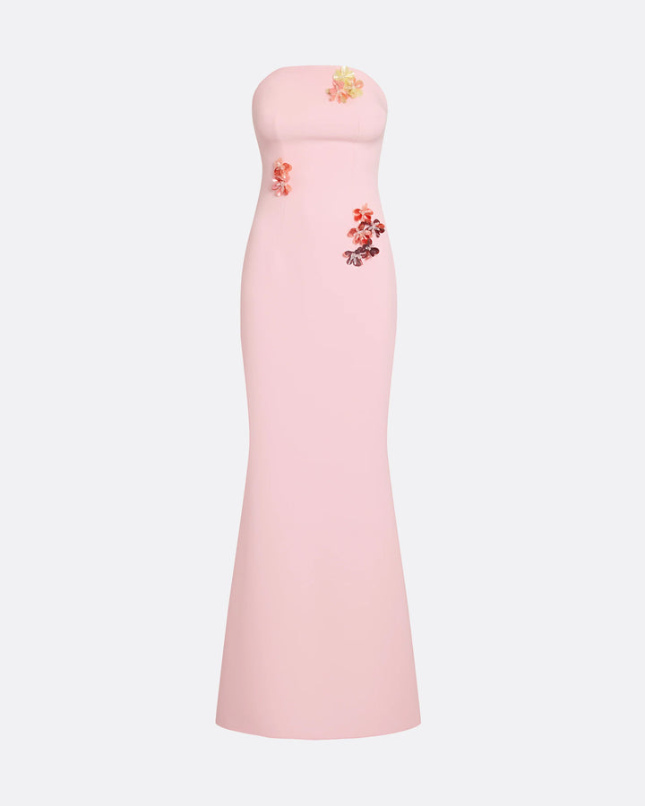 Blush Floral Strapless Mermaid Gown - Petal