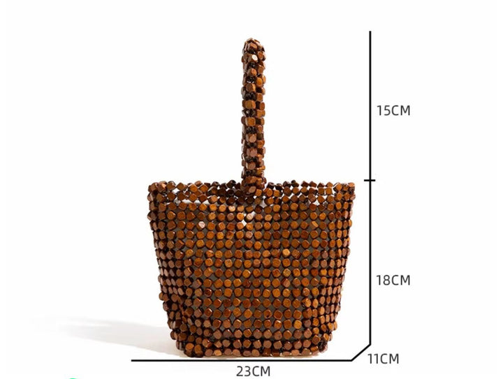 mini beaded tote bag with structured handle – COCO