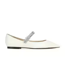 pointed toe flats with crystal strap - VERACI