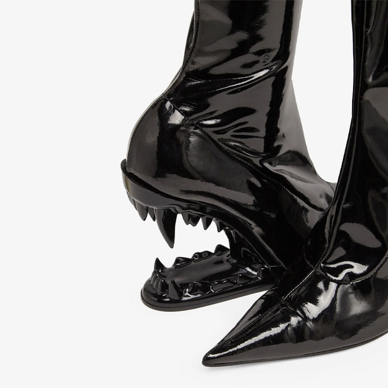 pointed-toe ankle boots with sculpted monster wedge - KOLEEN