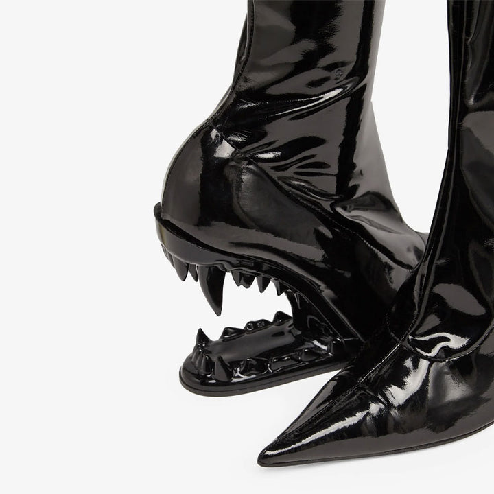 pointed-toe ankle boots with sculpted monster wedge - KOLEEN