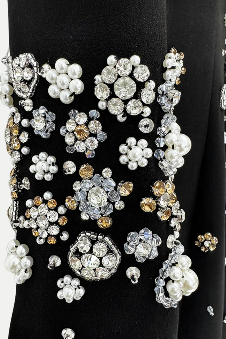 embellished long-sleeve gown with crystal accents – Joreen