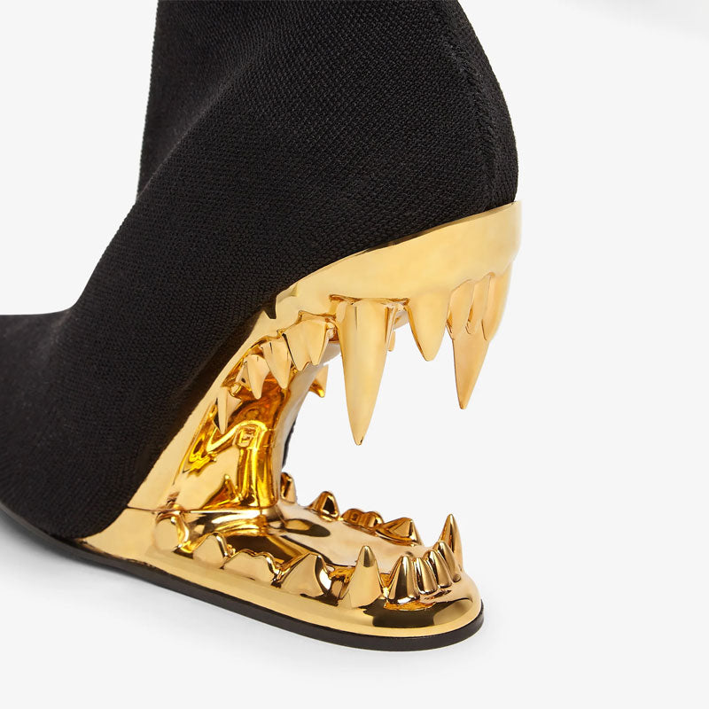 pointed-toe ankle boots with sculpted monster wedge - KOLEEN