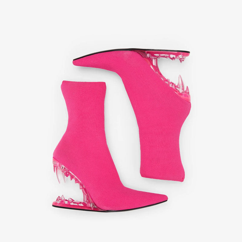 pointed-toe ankle boots with sculpted monster wedge - KOLEEN