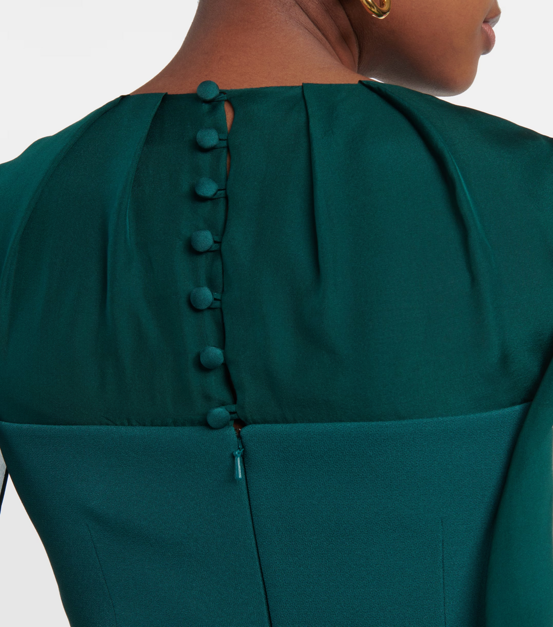 Chiffon cape gown with layered skirt – Nirmen-1