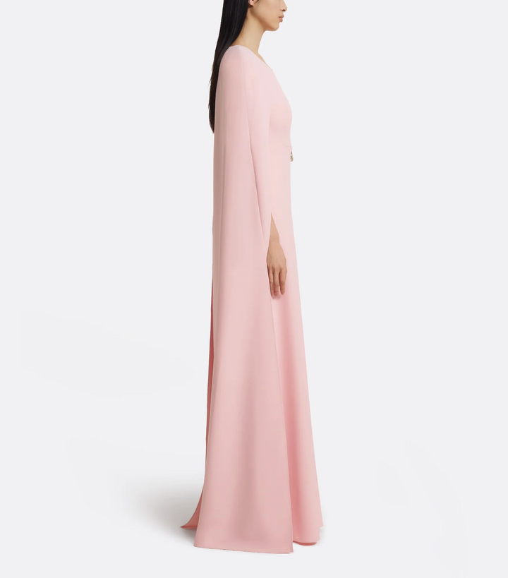 فستان بأكمام كاب وتطريز زهري – أميرة