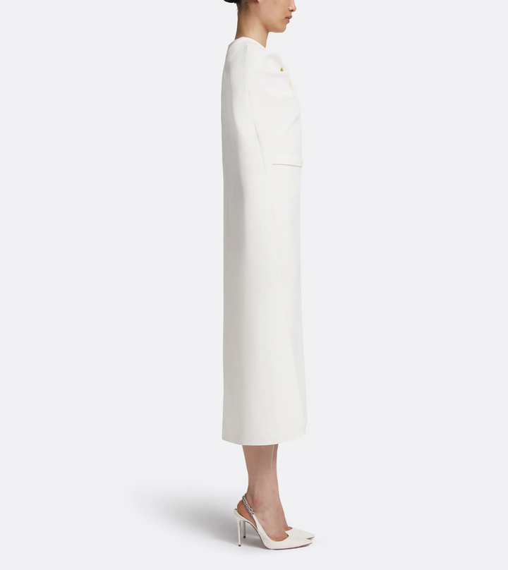 sleeveless column dress with maxi cape – LUNA