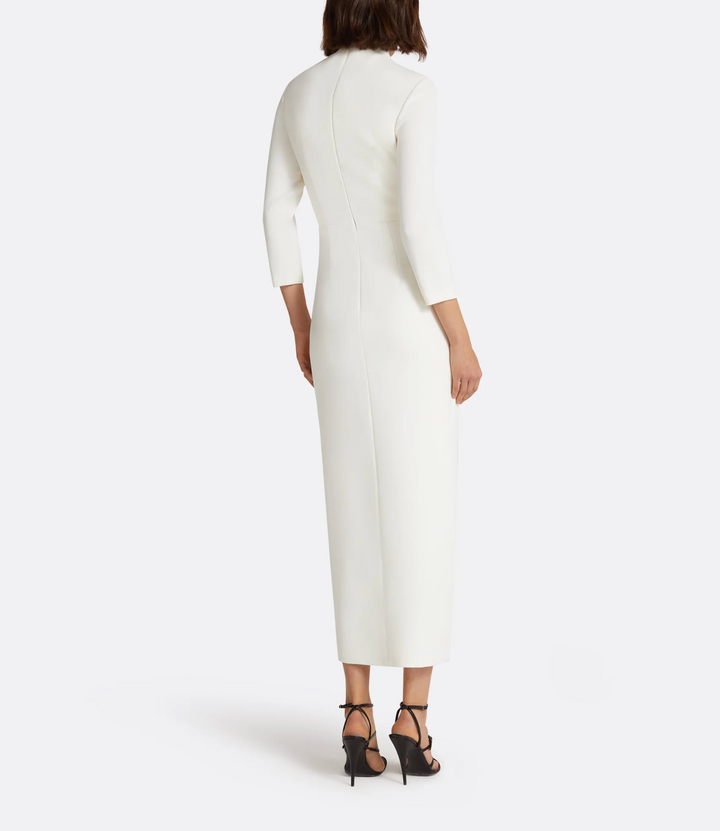 long-sleeve gown with sculpted drape – FONIIE