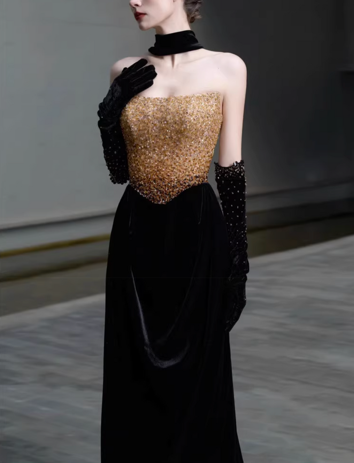 Plissiertes Oberteil mit ausgestellten Ärmeln und Maxirock-Set mit Taillengürtel – Rosiny 