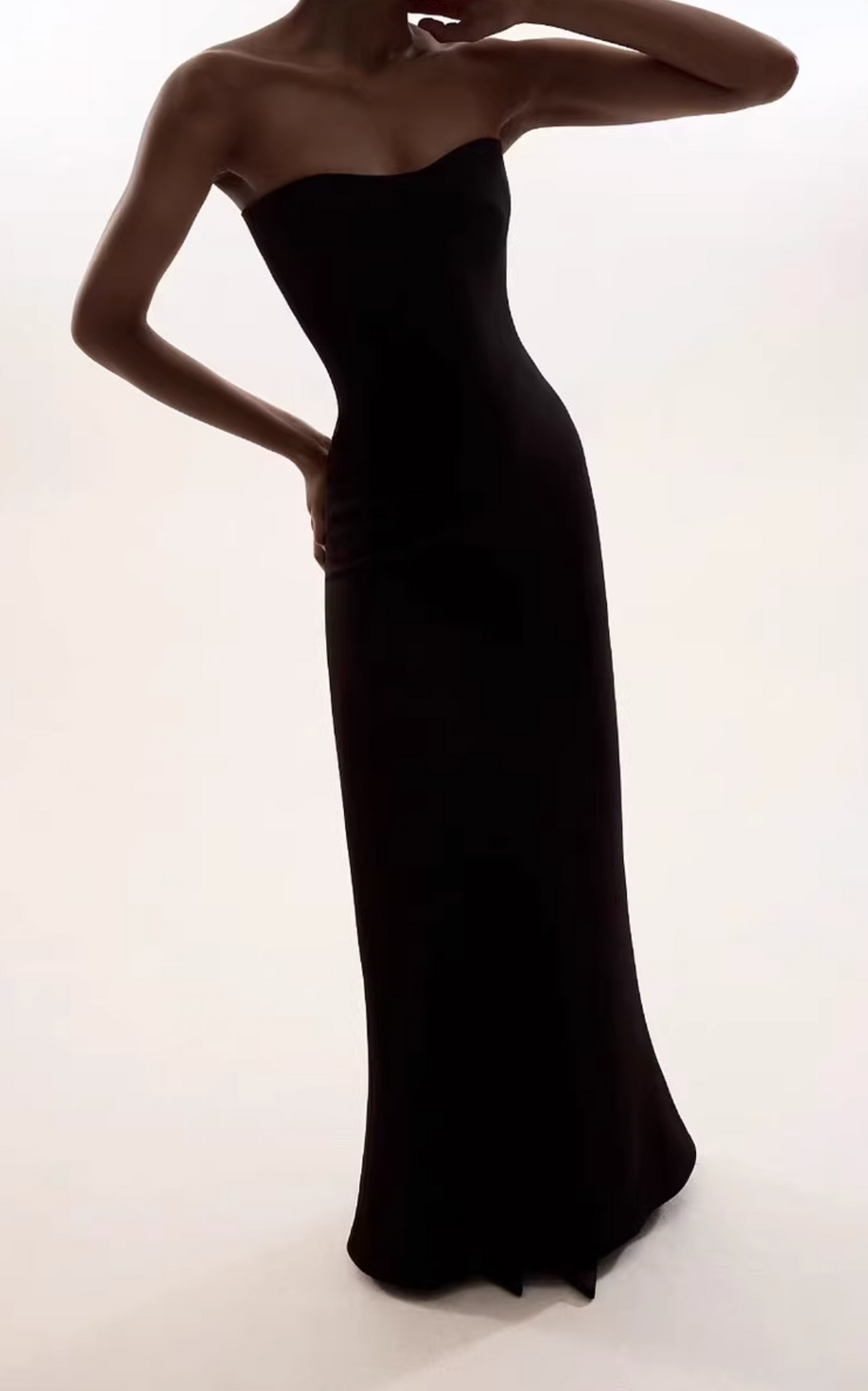 Plissiertes Oberteil mit ausgestellten Ärmeln und Maxirock-Set mit Taillengürtel – Rosiny 