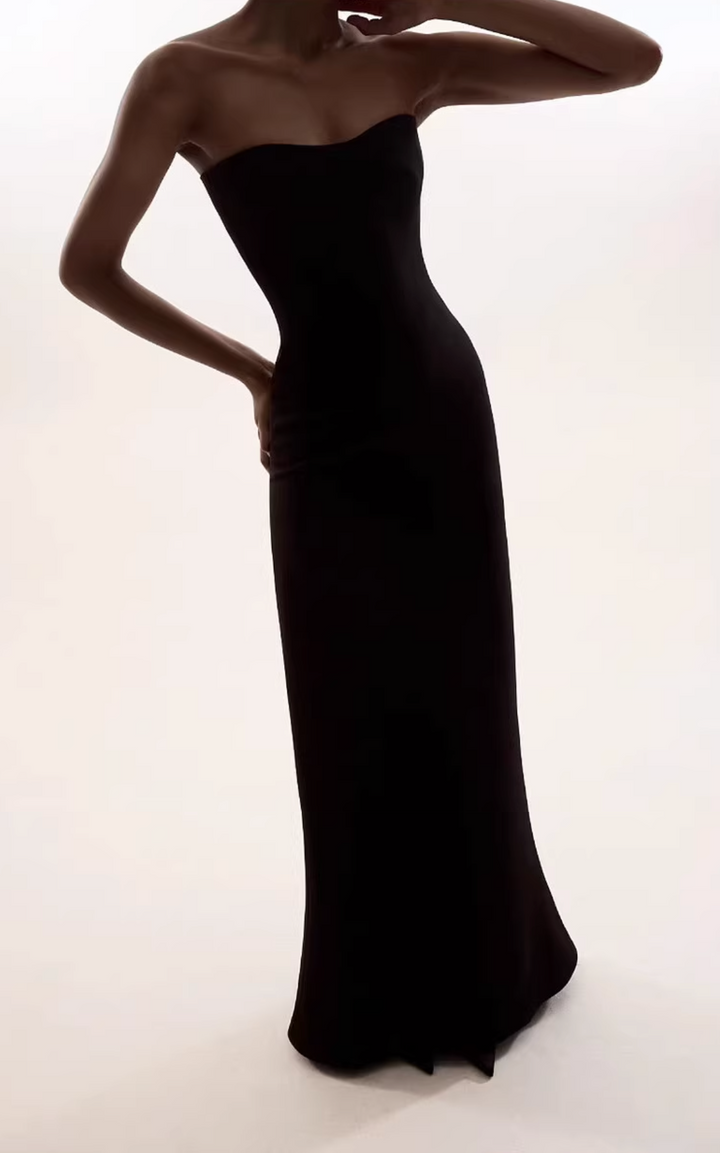 Plissiertes Oberteil mit ausgestellten Ärmeln und Maxirock-Set mit Taillengürtel – Rosiny 