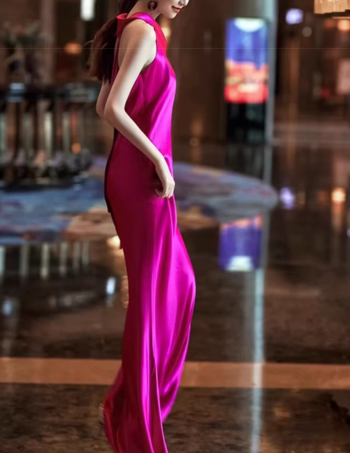 Plissiertes Oberteil mit ausgestellten Ärmeln und Maxirock-Set mit Taillengürtel – Rosiny 