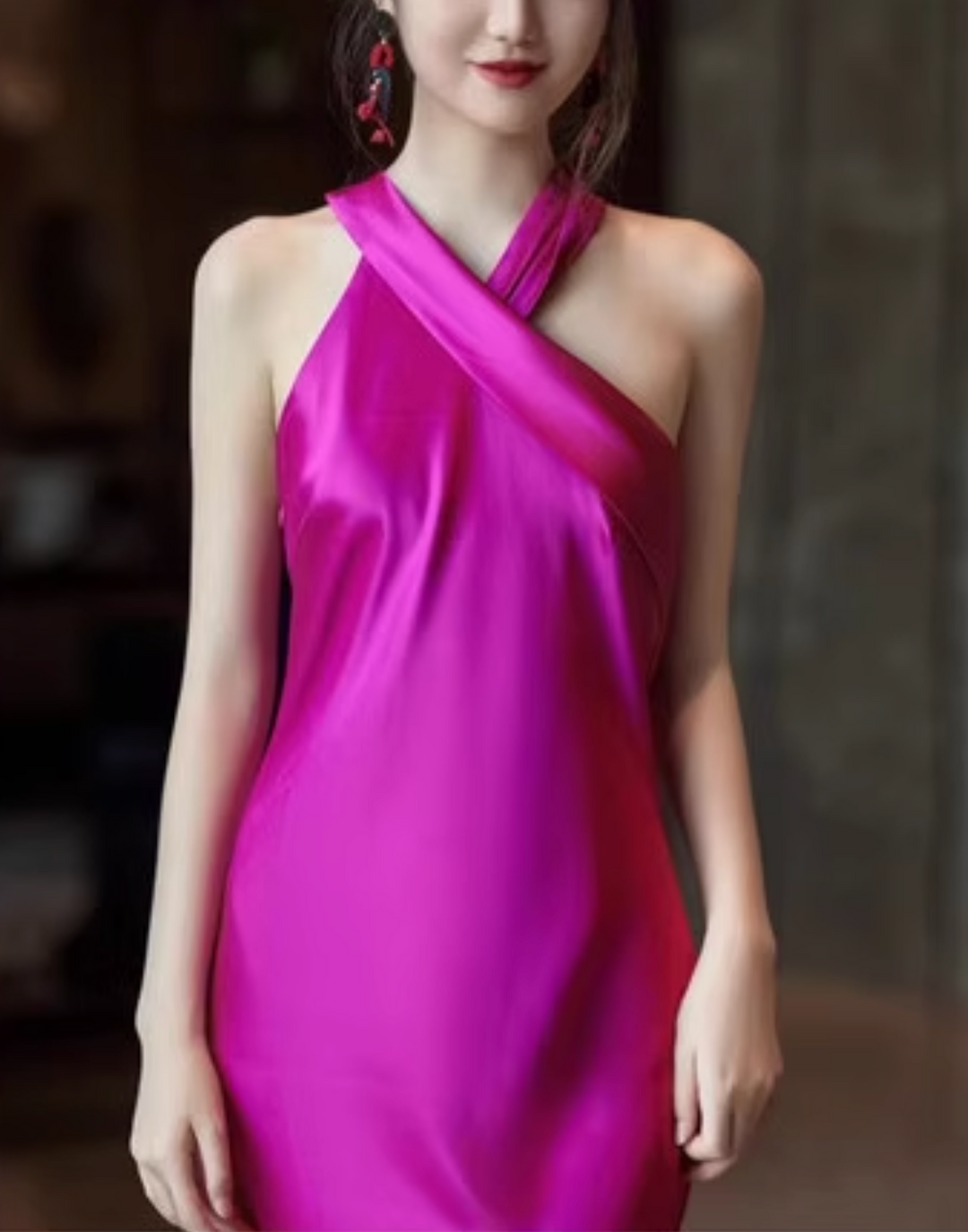 Plissiertes Oberteil mit ausgestellten Ärmeln und Maxirock-Set mit Taillengürtel – Rosiny 