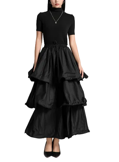 tiered voluminous maxi skirt – TIER