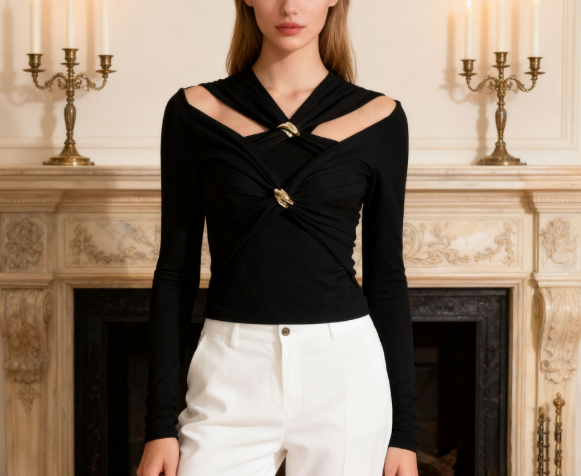 بدلة مصممة خصيصًا بأزرار ذهبية – مارون