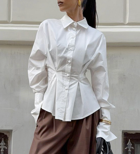 قميص بأكمام طويلة وأزرار أمامية – إليس