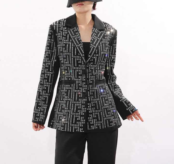 Crystal-Studded Tailored Blazer – NOVA