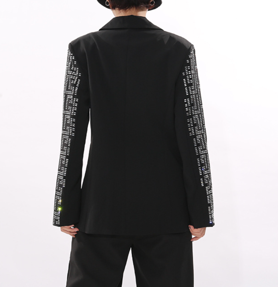 Crystal-Studded Tailored Blazer – NOVA